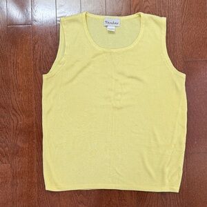 TANJAY SLEEVELESS YELLOW KNIT TANK